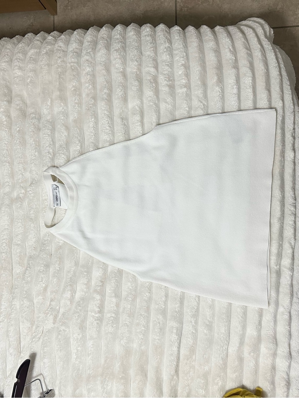 Zara White Sleeveless A-Line Top